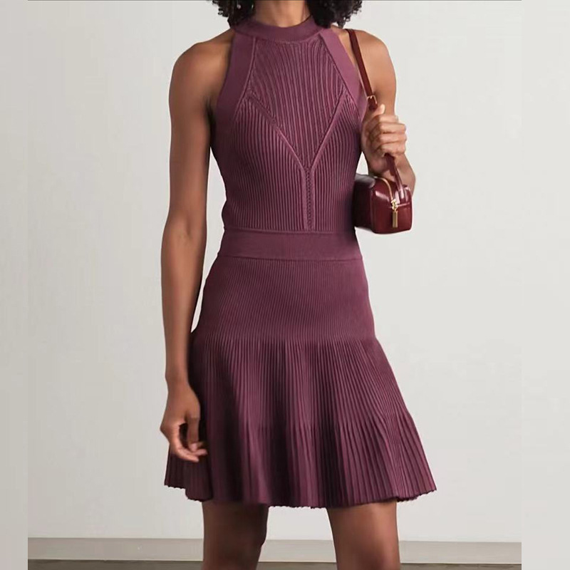 High-Quality Women's Clothing Factory Wholesale 2025 Autumn Cross-Border E-Commerce Supply Slim Sleeveless Skirt + Cardigan Two-Piece Set for Women