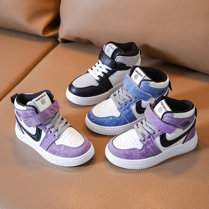 Children's sneakers high-top 2021 spring...