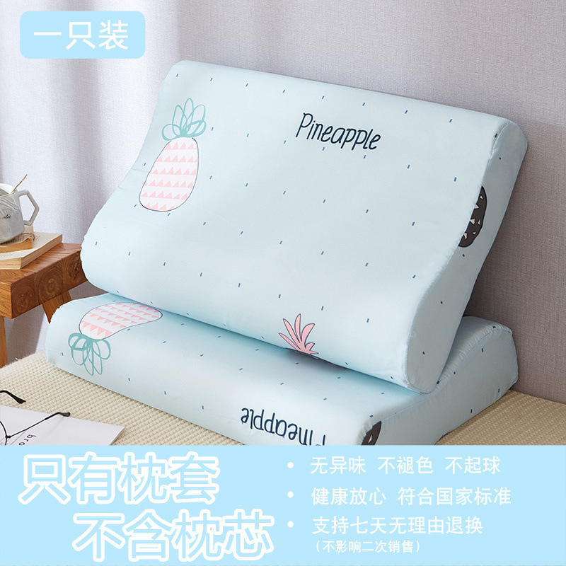 水洗棉乳胶枕套记忆枕头套单人一只成人儿童一对装拍|undefined