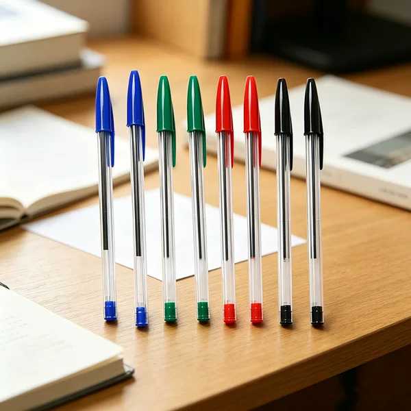 Manufacturer Wholesale Office and Student General-Purpose Simple Transparent Ballpoint Pens, Smooth Writing, Available in Red, Blue, Black, Green, and Multiple Colors