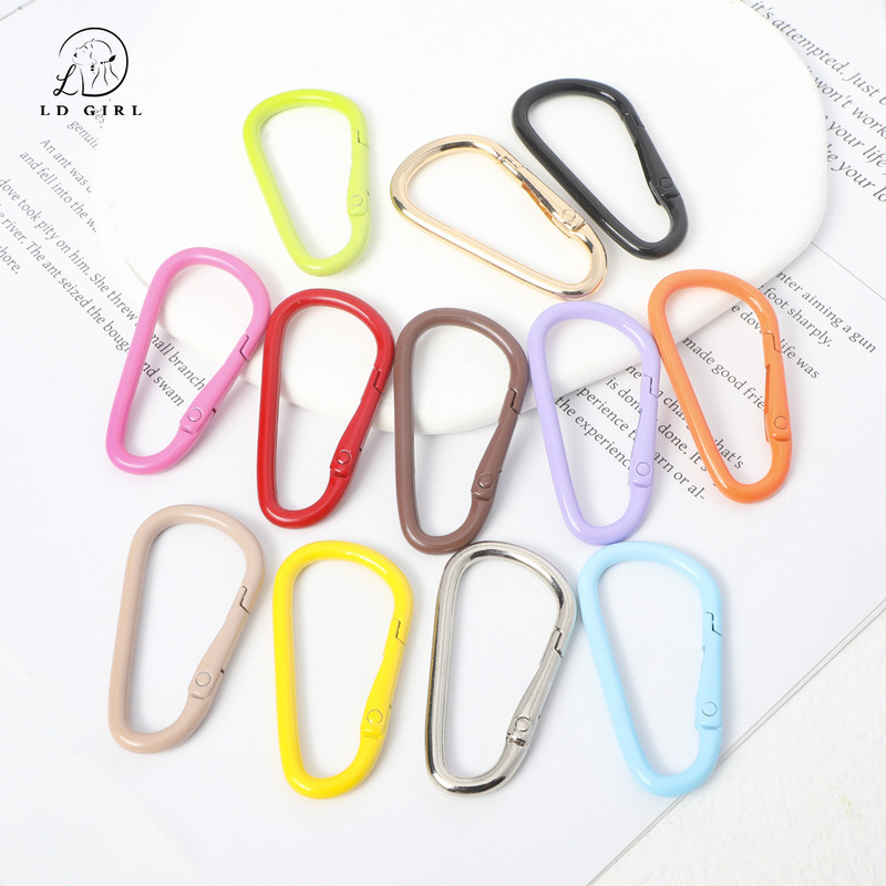 Zinc Alloy Plated D-Shaped Spring Buckle Anti-Loss Buckle DIY Jewelry Accessories Keychain Doll Bag Pendant Luggage Buckle Zinc Alloy Plated D-Shaped Spring Buckle Anti-Loss Buckle DIY Jewelry Accessories Keychain Doll Bag Pendant Luggage Buckle