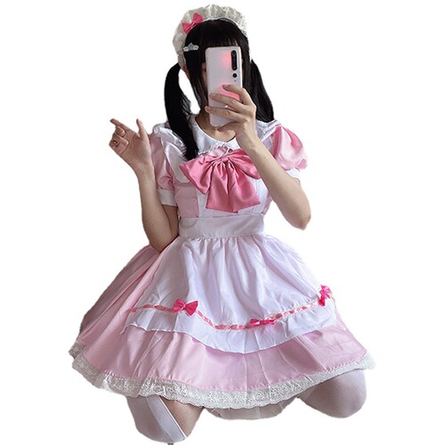 Japanese sweet and cute pink and white maid outfit cosplay Lolita lolita two-dimensional soft girl maid uniform