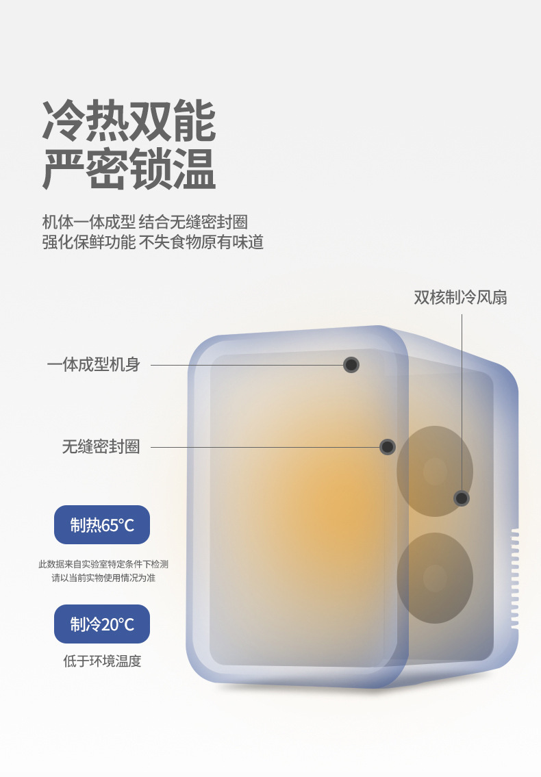 Xiaoxin Car Refrigerator Mini Small Dormitory Car Home Dual-Use Refrigeration Mini Fridge Portable Semiconductor Refrigeration System