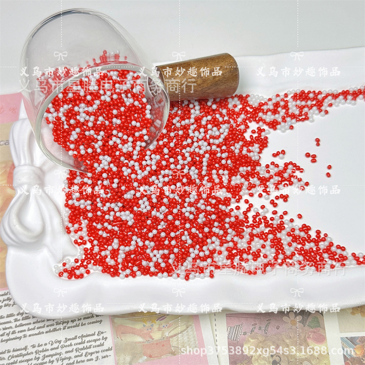 2mm color mezclado, color sólido no poroso, pintura de vidrio, cuentas de arroz, accesorios de joyería de bricolaje hechos a mano, pegamento de crema, relleno de limo