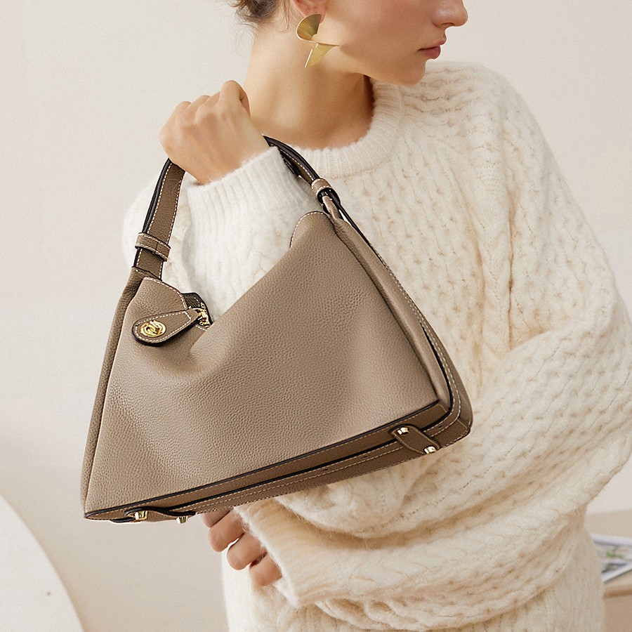 2026 New Luxury Genuine Leather Women's Bag Crossbody Shoulder Bag Fashion Underarm Bag Elegant Leather Handbag - Thumbnail 3