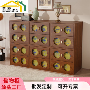 Xiangyunsha Cupboard Bedroom Bedside Table Home Storage Cabinet Living Room Sideboard Retro Wall Cabinet Combination Tv Cabinet