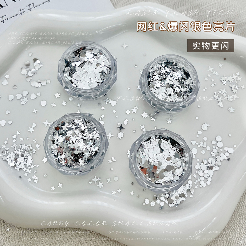 New Mini Five-Pointed Star Nail Art Accessories, Versatile and Simple Nail Decorations, Star Stickers, Sparkling Nail Glitter