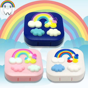 Mini Rainbow Cloud Children's Milk Teeth Storage Box Girl Boy Baby Teeth Changing Storage Memorial Box Wholesale Supply