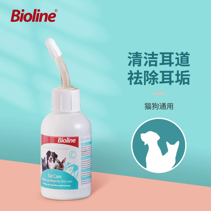 Ушные капли Bioline Pet оптом, универсальные ушные капли для кошек и собак, жидкость для чистки ушей, прямой завод, зоомагазин, прямые поставки