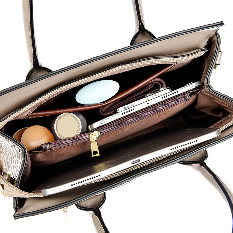 Bolsos 2024 nuevos bolsos de charol bolsos de gran capacidad para viajeros bolsos de moda europea y americana bolsos de marca