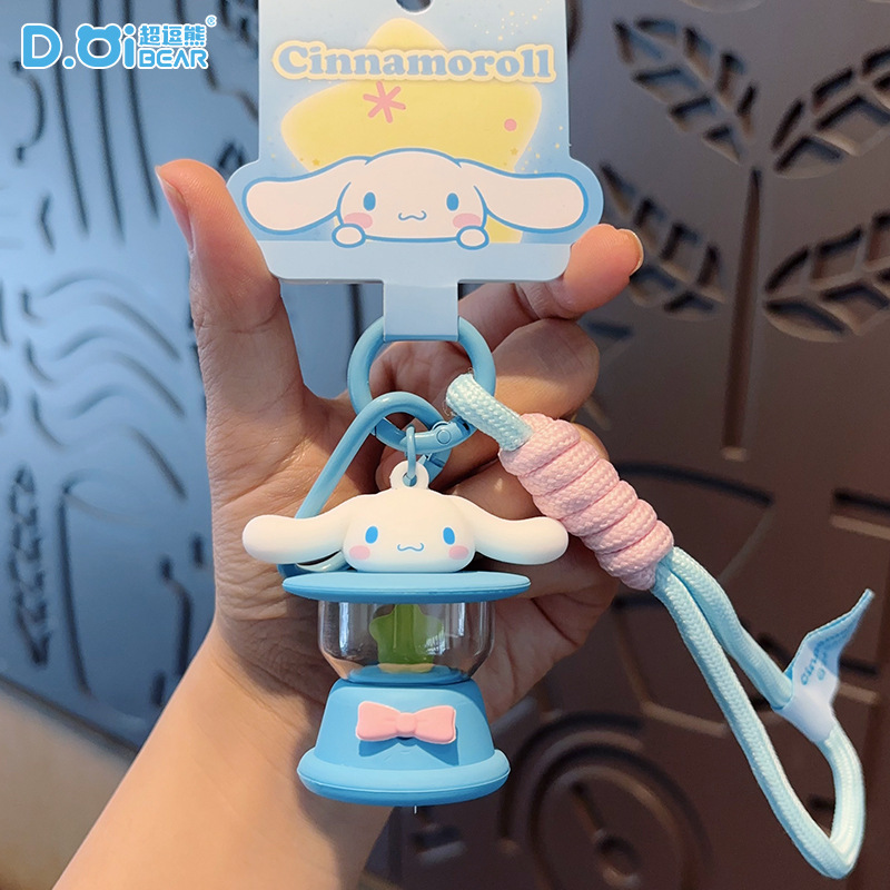 正版三丽鸥格纹草莓系列钥匙扣HelloKitty库洛米玩偶可爱包包挂饰|undefined
