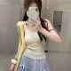 Designed Fake Two-Piece Lace Camisole Women's Summer Pure Desire Slim Short Style Sleeveless Top for Inner Wear and Outer Wear