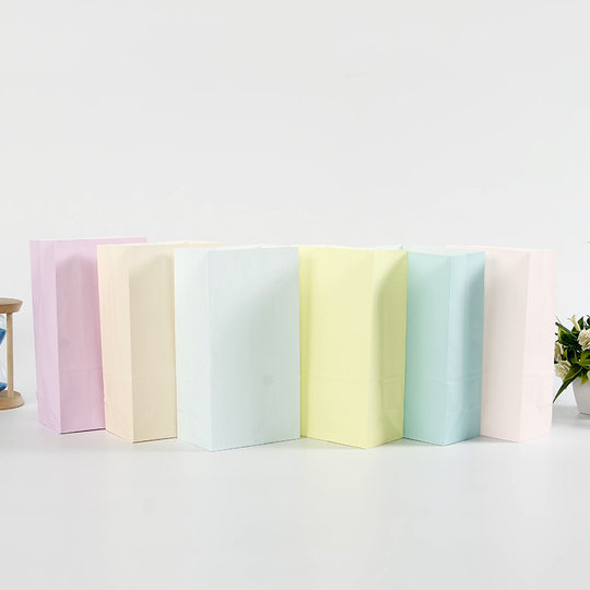 Spot Macaron Folding Candy Bag Bread Pastry Takeaway Bag Shopping Gift Square Bottom Kraft Paper Bag