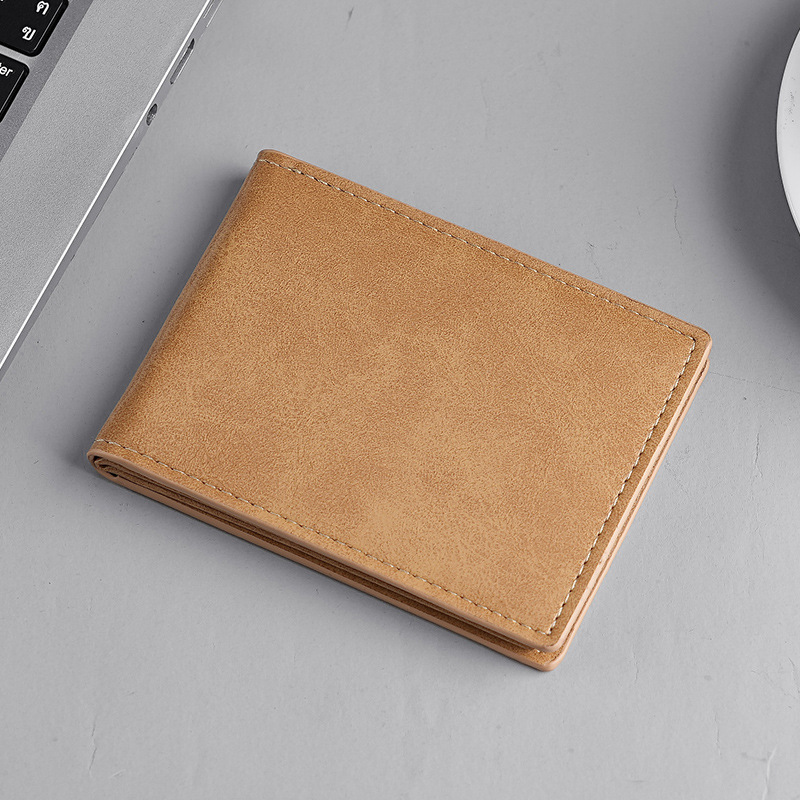 comercio exterior tarjeta de conducir de piel de cera retrógrada bolsa de cuero carnet de conducir bolsa de tarjetas ultra delgadas clip de tarjetas para hombres