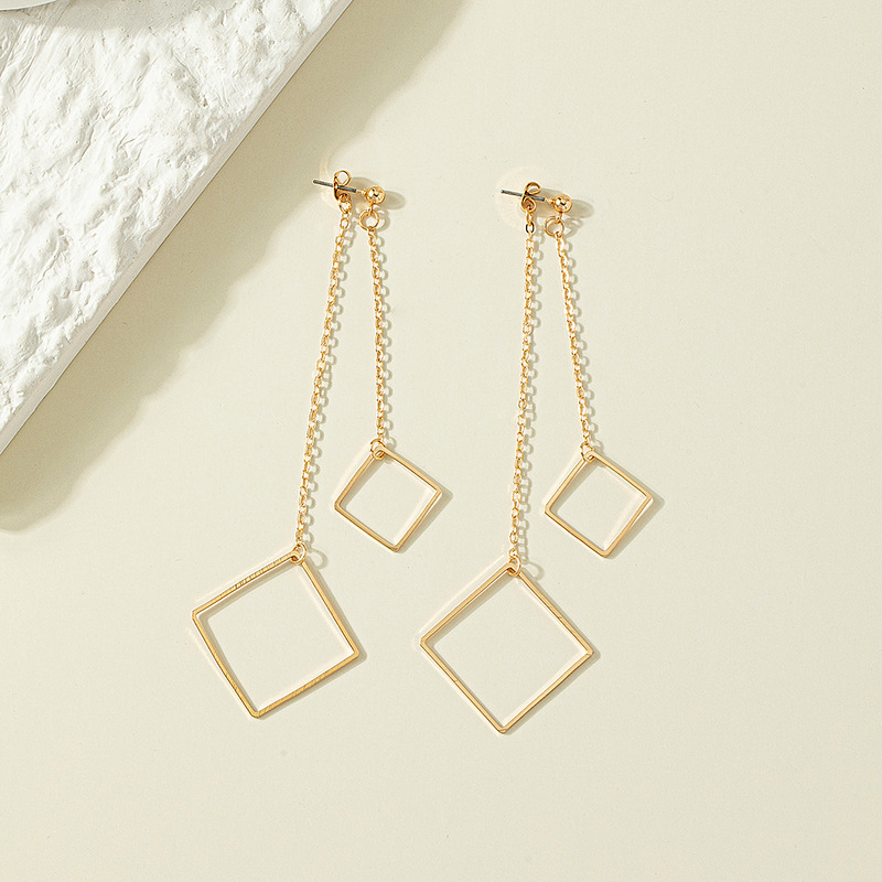 مثلث بسيط هندسي الأقراط الطويلة غير النظامية picture6