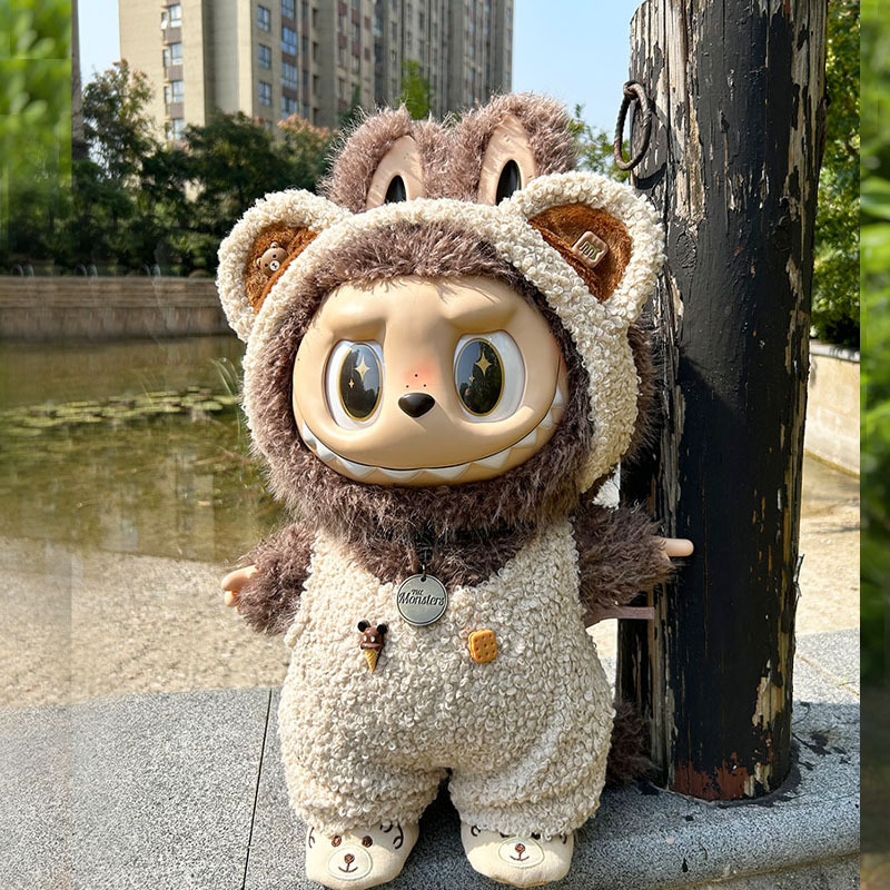 Solo ropa] 58cm rabu ropa ZIMOMO ropa de bebé vinilo LABUBU círculo oso traje de una pieza lindo