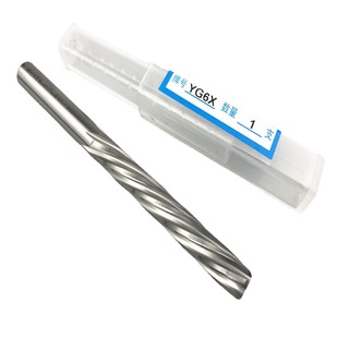 Spiral reamer lengthened alloy machine reamer 4-blade 6-blade YG6X integral tungsten steel lengthened reamer 6*100H7