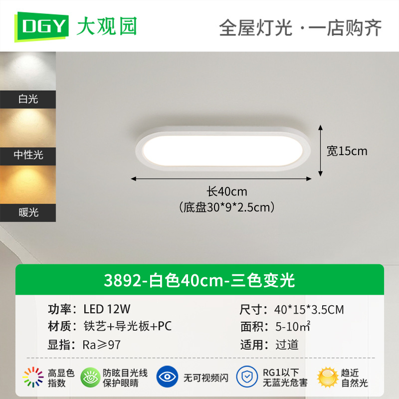 Pasillo de pasillo LED lámpara de techo de viento antiguo ultra delgada moderna vestibular simple lámpara de balcón L263