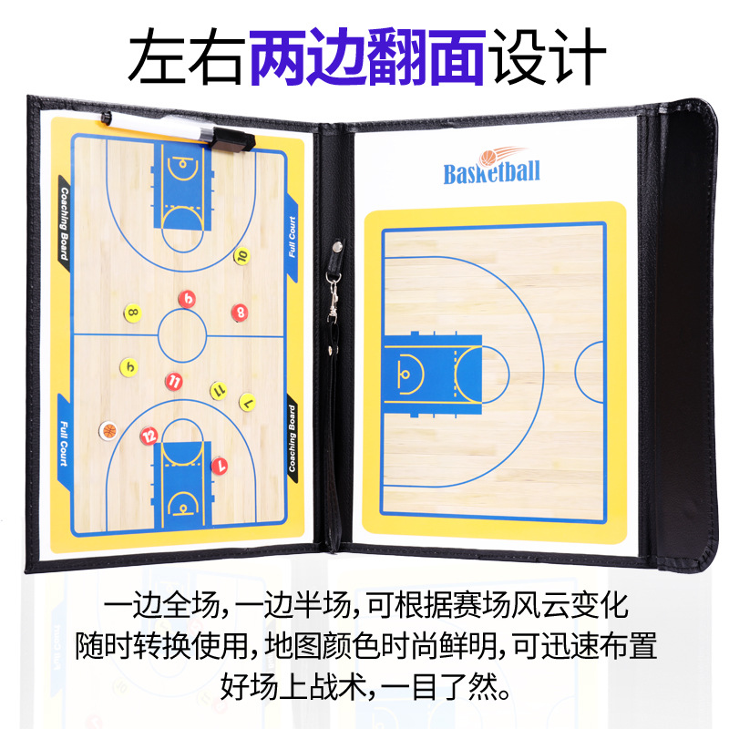 Portable Basketball Football tactics board Coach Command match train magnetic fold Points