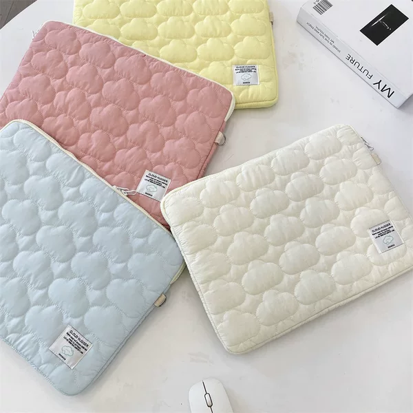 53291 Korean cute cloud embroidered iPad tablet bag 11/13/ 15inch laptop storage bag