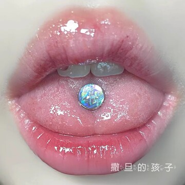 波光款舌钉外螺纹爆闪钛钢美人鱼舌环舌头钉穿刺穿甜酷批发新款-阿里巴巴