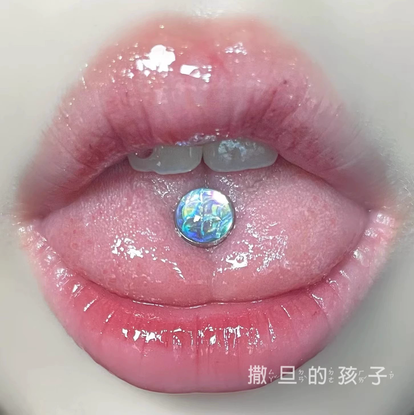 Волнистый язычный гвоздь наружная резьба вспышка титановой стали русалка язычное кольцо