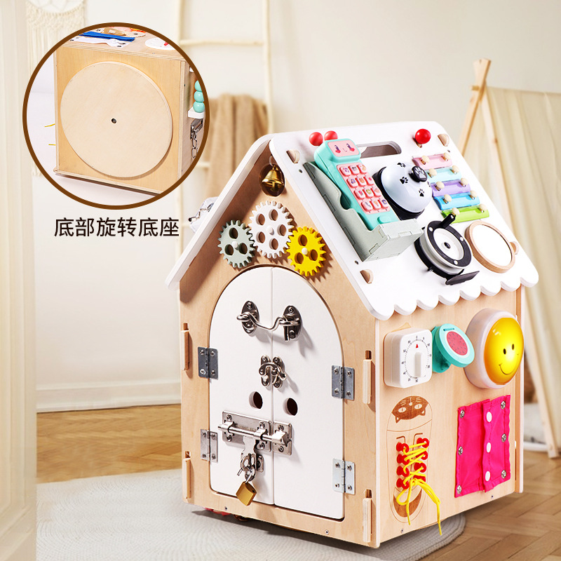 Accesorios de bricolaje para bebés transfronterizos Montessori, juguetes educativos de educación temprana para niños Montessori, casa de caja ocupada