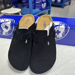 Original Birkenstock Women's 2026 Spring New Cork Thick Sole Slip-On Closed Toe Half Slippers