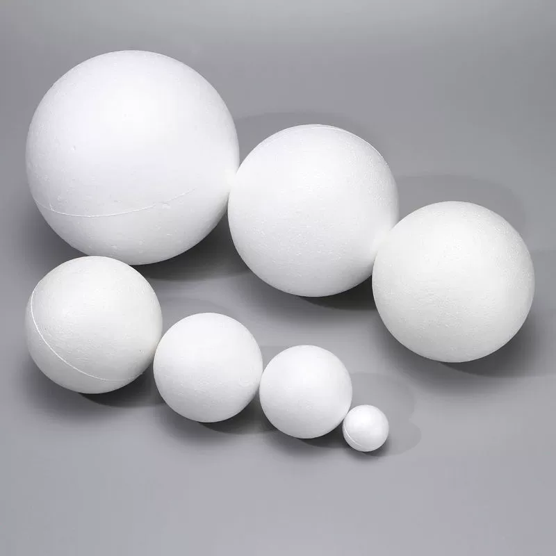 Foam Styrofoam Ball (White) — Craft & Kindergarten Spheres, Foam EPS, Multiple Sizes 1–60 cm