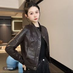 海宁2025秋冬新款皮衣外套女感小个子绵羊皮短款