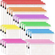 文件袋 网格拉链袋多颜色多规格组合 A4文件玩具收纳袋资料袋笔袋
