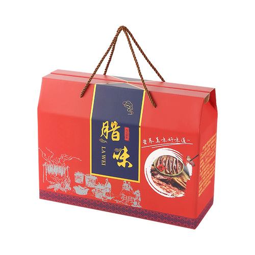 Cured meat gift box packaging empty box New Year specialty sausage bacon smoked fish gift box manufacturer direct sales wholesale