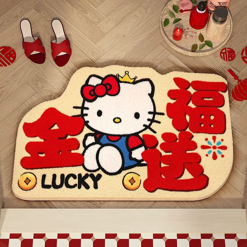 Hello Kitty, милый ковер для кровати, на удачу, влагопоглощающий, увеличенная толщина