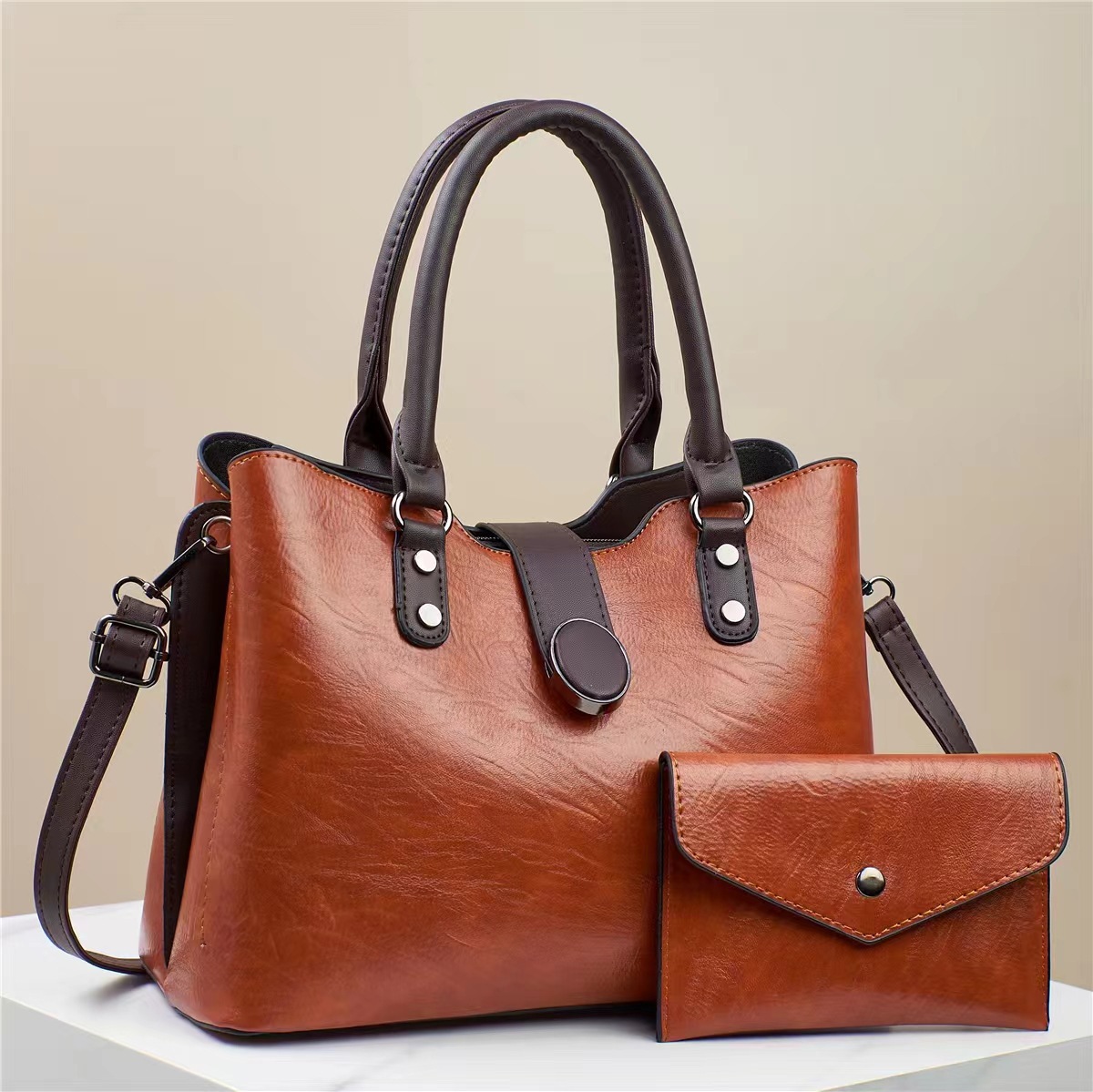 Bolso de mano retro texturas coreanas de un solo hombro suave, bolso inclinado, bolso de comercio exterior de mujeres, 2024 nueva moda