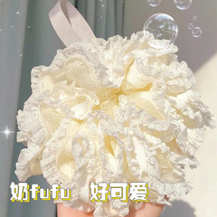 花が飛ばないバスボール、超柔らかいバスレースバスボール、大きめの柔らかい泡立ち、快適な背中こすり
