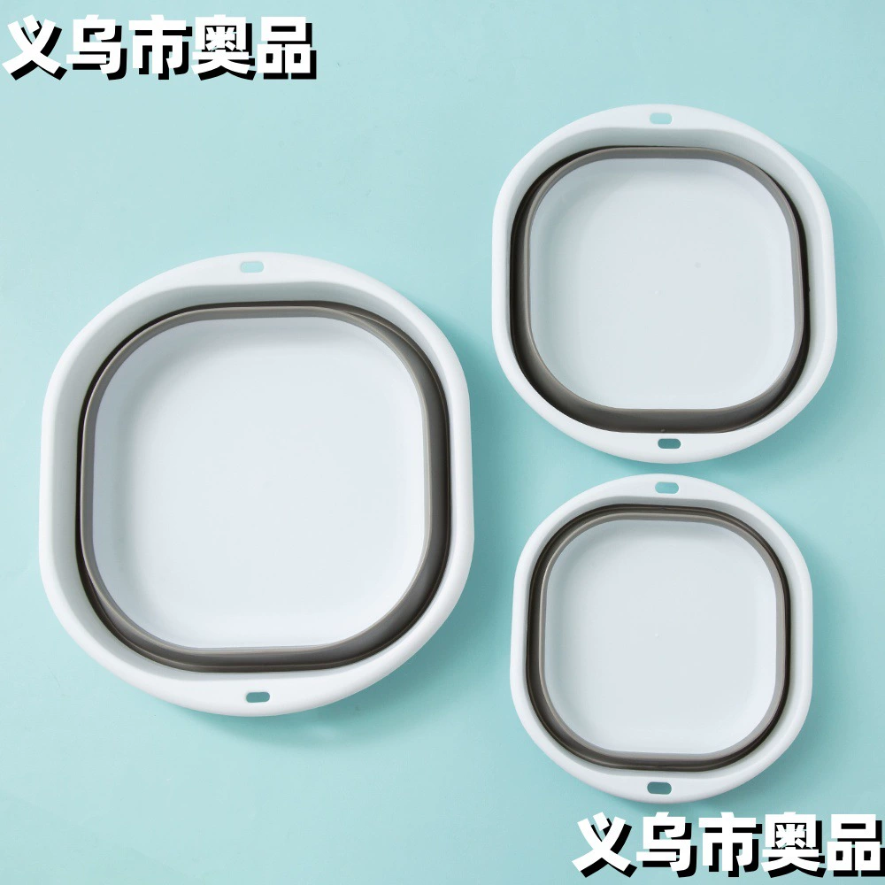 Foldable Handheld Washbasin, PP + TPR, Sizes S/M/L for Kids, Portable Collapsible Basin