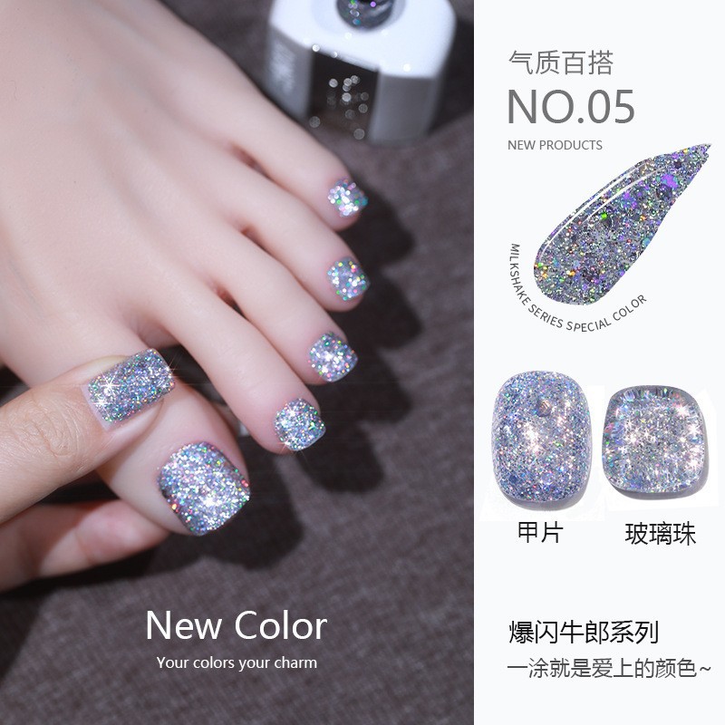 Flash diamante esmalte de uñas pegamento 2023 nueva celebridad de Internet popular color blanco lentejuelas pegamento de diamante para salón de uñas