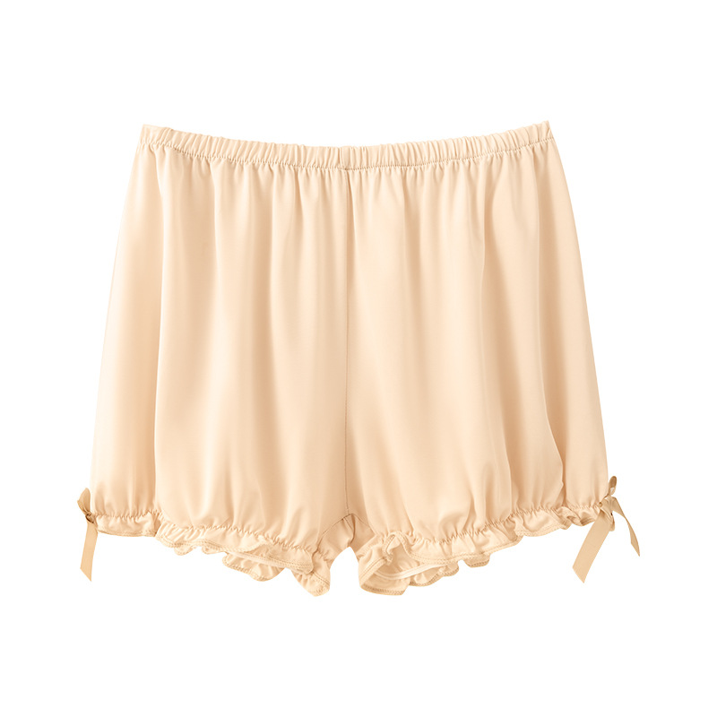 Pantalones de seguridad con linterna de seda de hielo para mujer, estilo fino de verano, pantalones de calabaza antideslumbrantes y sin rizos, pantalones de seguridad para mujer elásticos