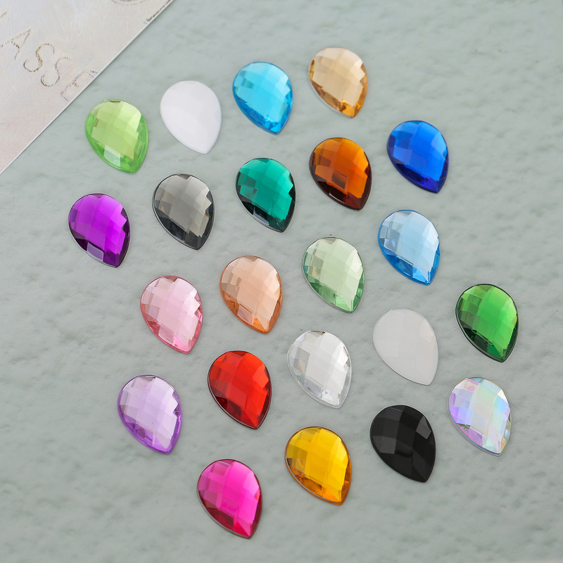 Cross-Border Flat Mesh Water Drop Acrylic Rhinestones Super Shiny Flat Bottom Acrylic Rhinestones for Bags, Clothing, DIY Rhinestone Accessories Cross-Border Flat Mesh Water Drop Acrylic Rhinestones Super Shiny Flat Bottom Acrylic Rhinestones for Bags, Clothing, DIY Rhinestone Accessories