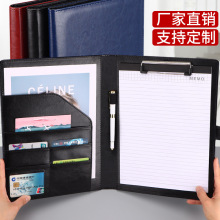皮质文件夹a4单夹收纳办公用品本皮革夾经理硬板写字垫板定