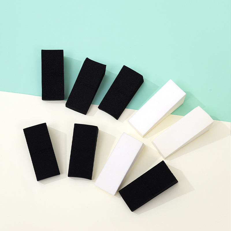 Personalización en blanco y negro 24 cortes de polvo triangular en el agua para aumentar la gelatina esponja seca y húmeda de doble uso esponja triangular polvo