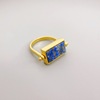 Matte bag, fashionable retro ring, European style, 18 carat, on index finger