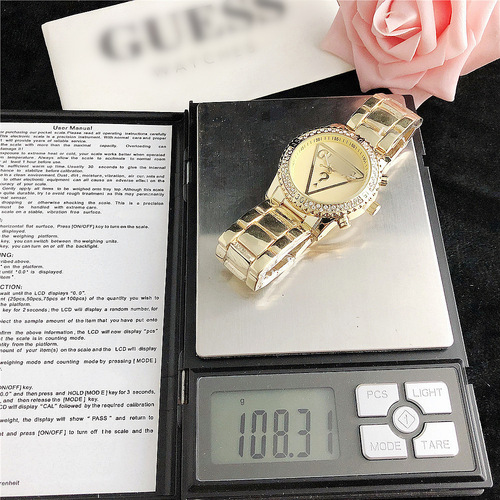 European and American simple and fashionable women's watch Cross-border rhinestone steel band quartz women's watch