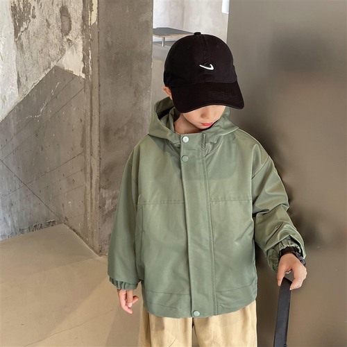 Boys' functional style workwear hooded three-proof jacket 2024 spring and autumn new style children's Korean style children's clothing outdoor jacket