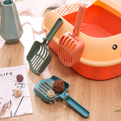 Factory direct sales wholesale cat litter shovel PP material convenient and fast cat litter box cleaning pet supplies color cat litter shovel