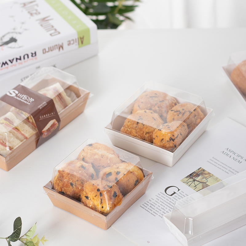 Sandwich toallas, caja de nieve, pastel de carne, caja de embalaje de pastel, caja de embalaje de panadería