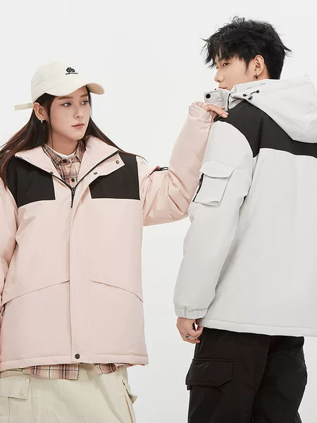 New cotton jacket for men and women, outdoor warm waterproof jacket, thickened, trendy, fashionable, tech-enhanced, cold-resistant winter coat