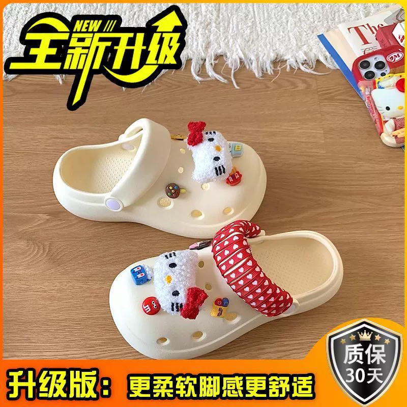 Краска Cartoon ультра-мягкие тапочки в стиле Crocs, нескользящая мюля на платформе, мягкая подошва, модель весна 2026 года, подходит для уличной носки, закрытые носки