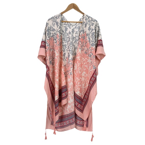 Cross-border hot selling travel and vacation ethnic style printed outer wear sun protection shawl for women sunshade high-end slit elegant waistband