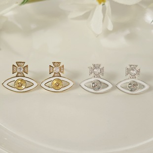 DIY Light Luxury Fashion Niche Unique Saturn Earrings Women's 2025 Explosions Retro Earrings Advanced Sense Earrings